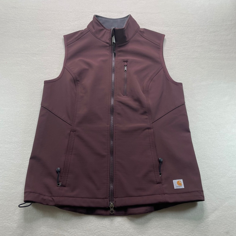 Carhartt Cryder Vest Women's Medium Wine Burgundy Softshell Full Swing